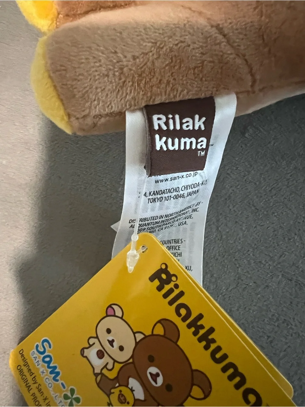Rilakkuma Zipper Plush San-X 8” Stuffed Animal